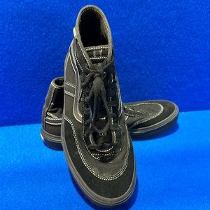 VANS CROCKETT HIGH PRO SHOES (BLACK BLACK) Size 9.5